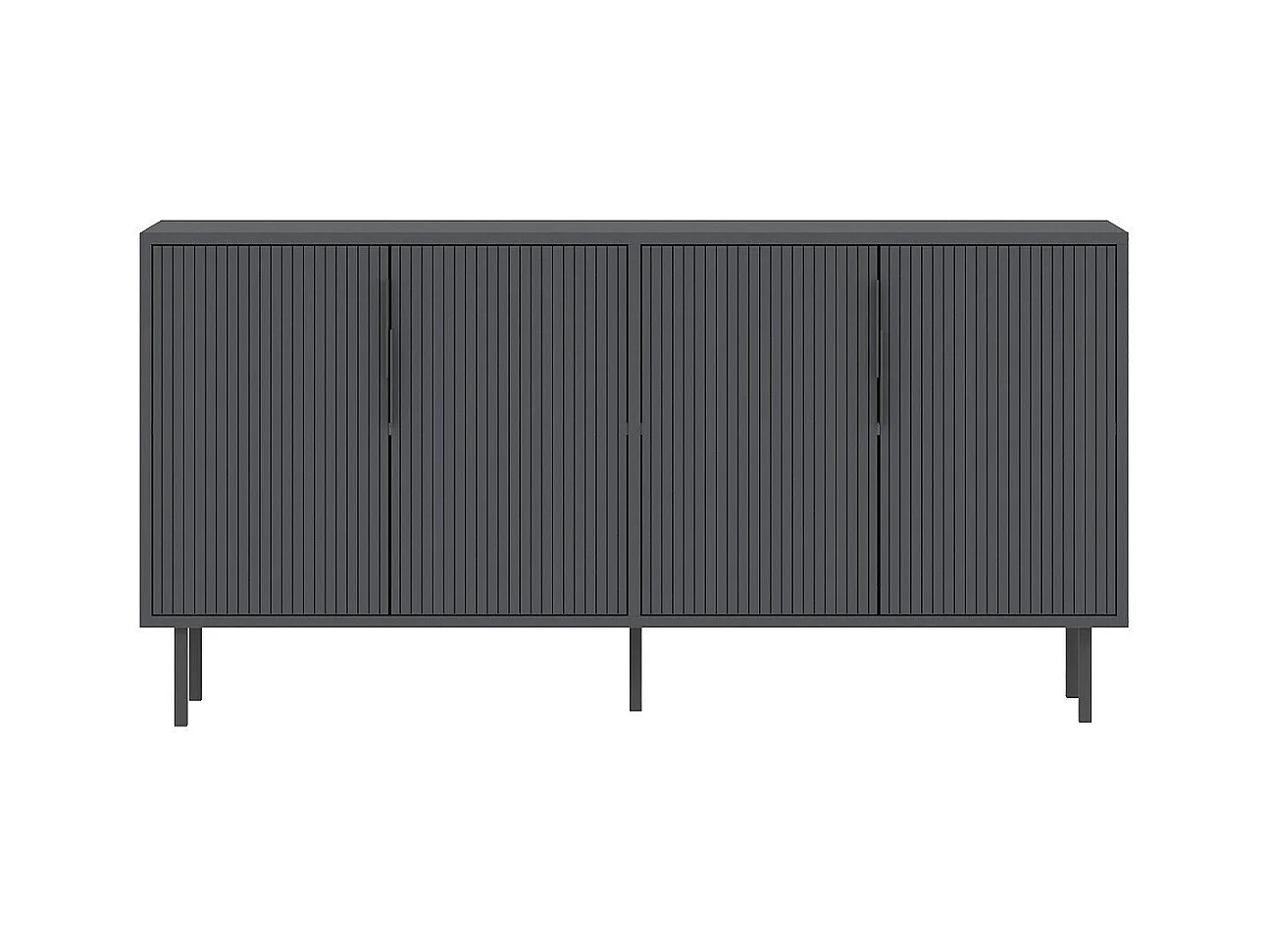 Buffet 4 portes striées L150 cm - CLARA