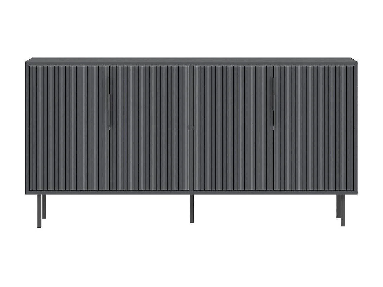 Buffet 4 portes striées L150 cm - CLARA