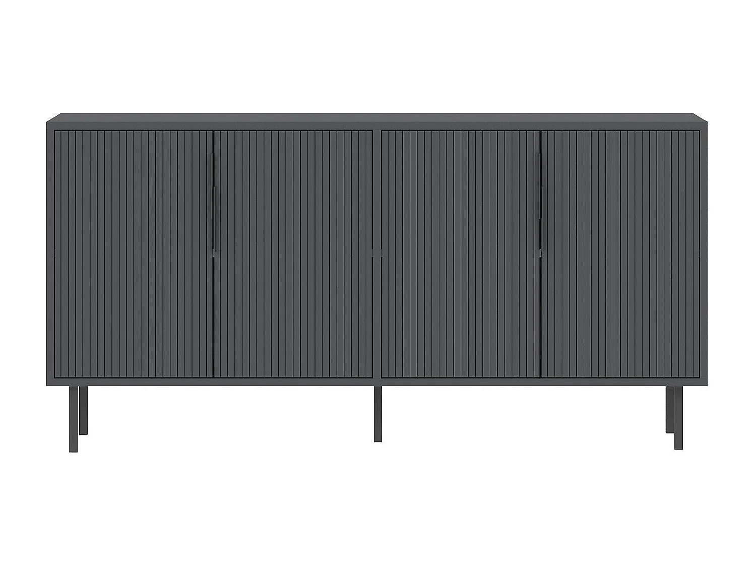 Buffet 4 portes striées L150 cm - CLARA