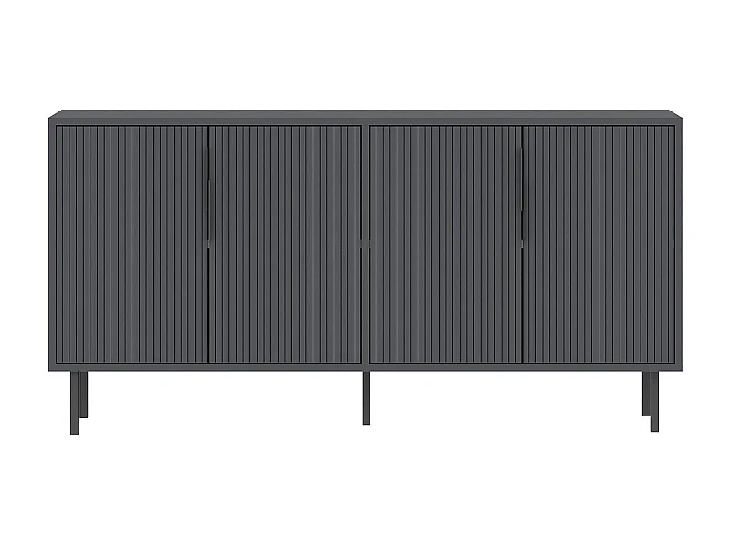 Sideboard – 150cm x 75cm x 36cm – Anthrazit – Melaminbeschichtete Spanplatte