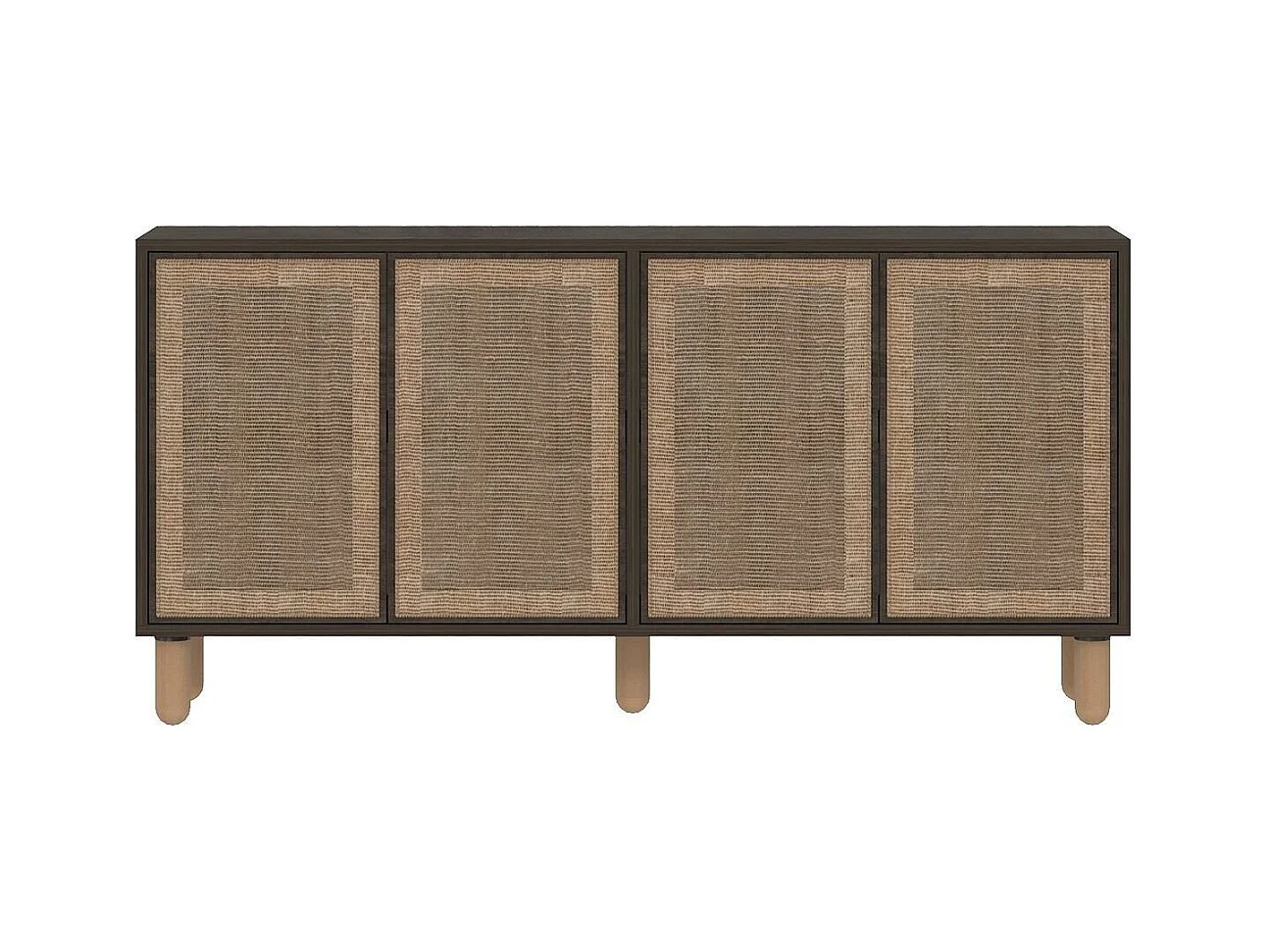 Buffet 4 portes tissu en jute LEILA