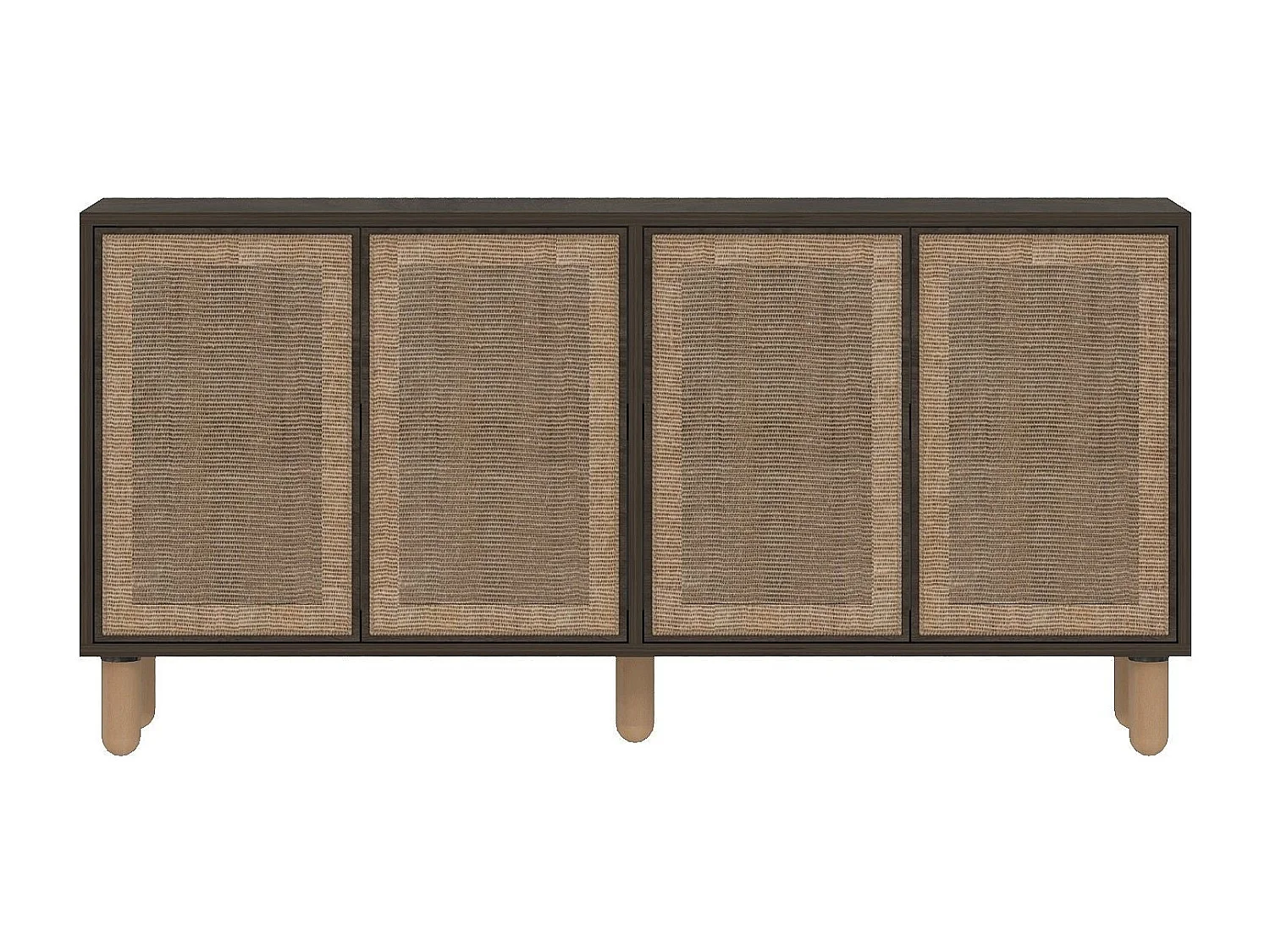 Buffet 4 portes tissu en jute LEILA