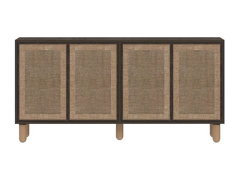 Buffet 4 portes tissu en jute LEILA