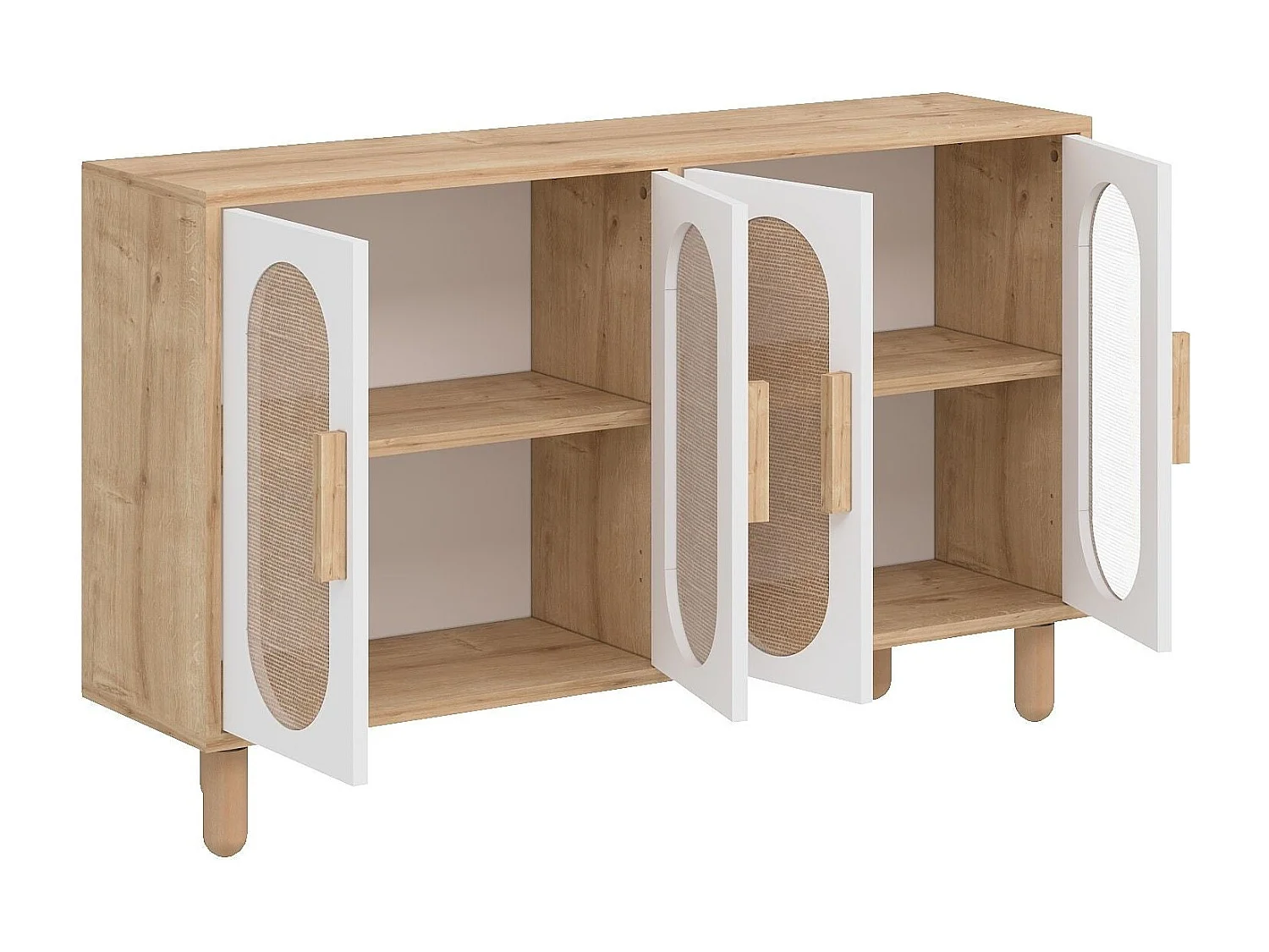 Buffet 4 portes tissu en jute VERA