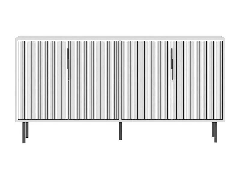 Buffet 4 portes striées L150 cm - CLARA