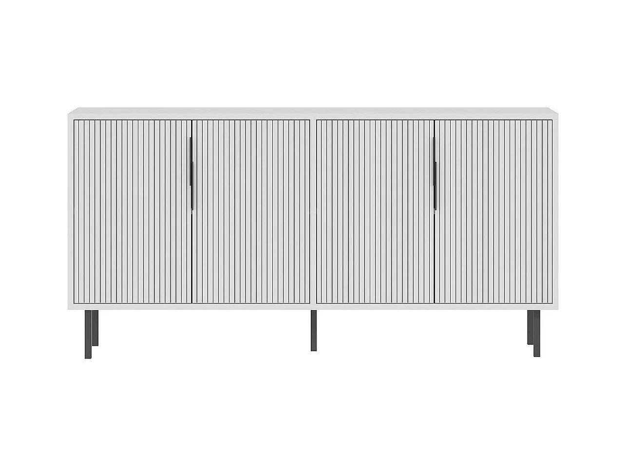 Buffet 4 portes striées L150 cm - CLARA