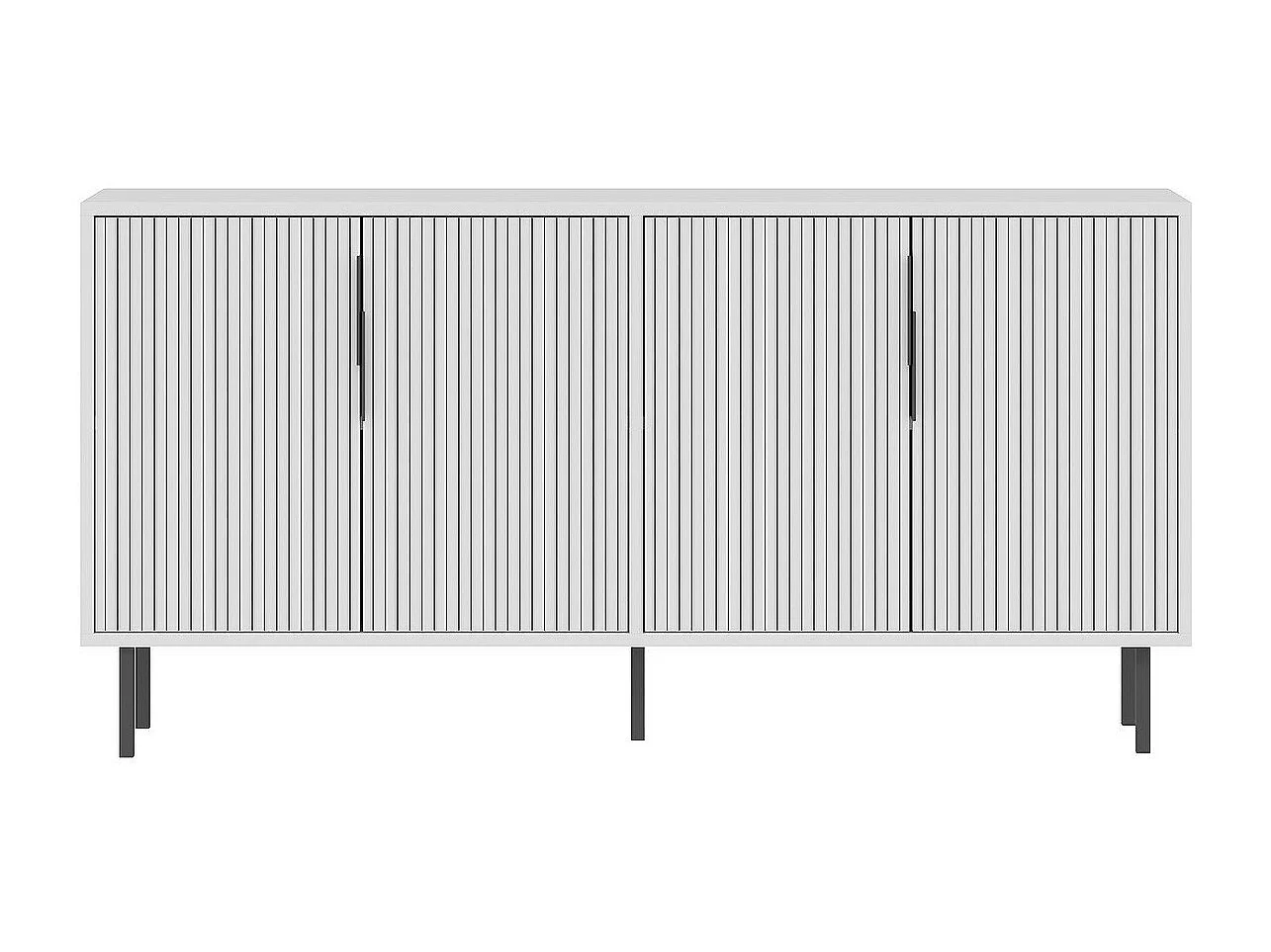 Buffet 4 portes striées L150 cm - CLARA