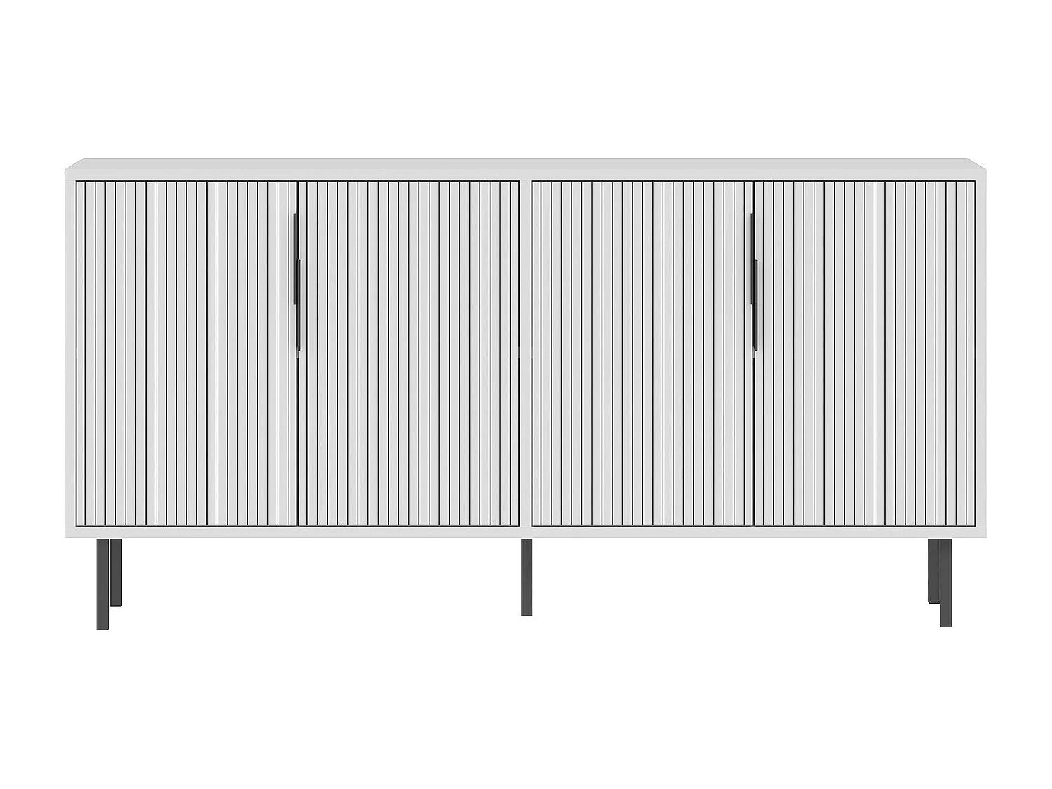 Buffet 4 portes striées L150 cm - CLARA