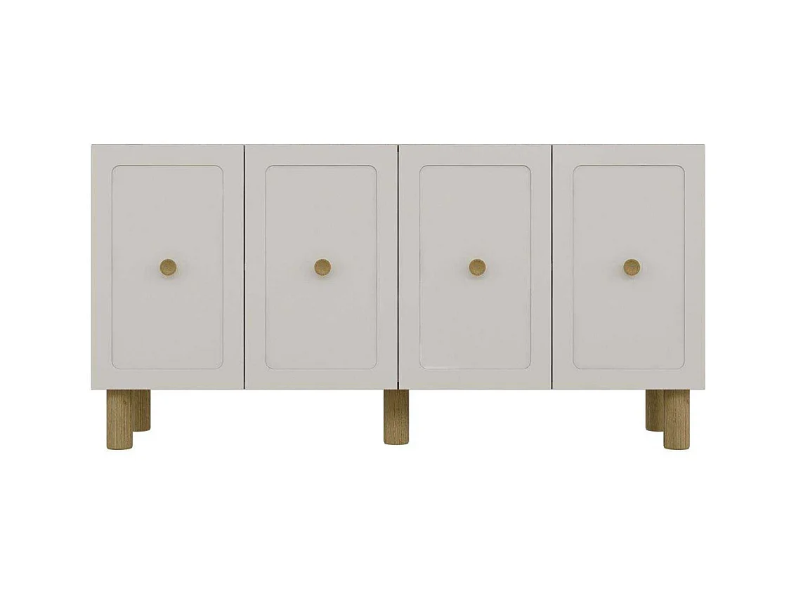 Buffet 4 portes en aggloméré Rosalinda Blanc