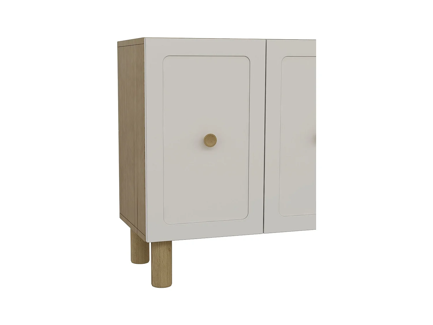 Buffet 4 portes en aggloméré Rosalinda Blanc