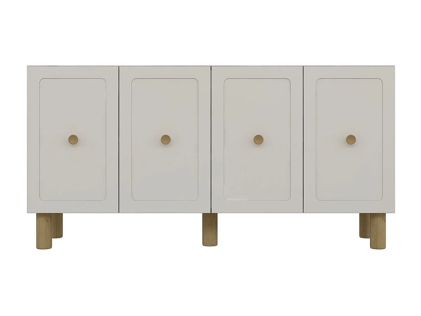 Aparador – 150cm x 75cm x 35cm – Carvalho Safira e Branco – Painel de partículas