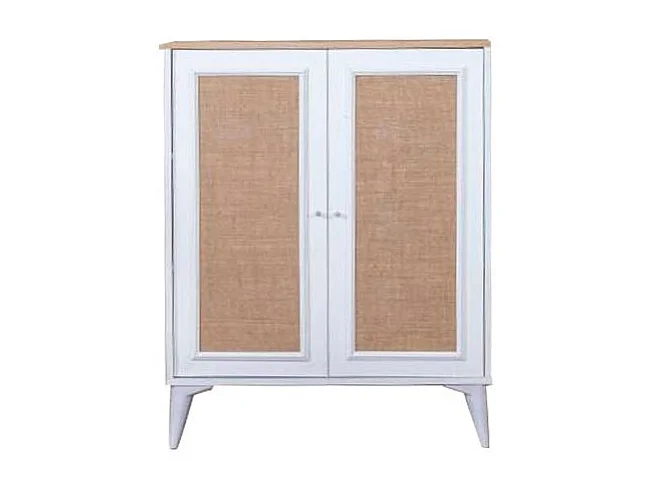 Aparador – 90 cm x 105 cm x 41 cm – Branco e Carvalho – MDF