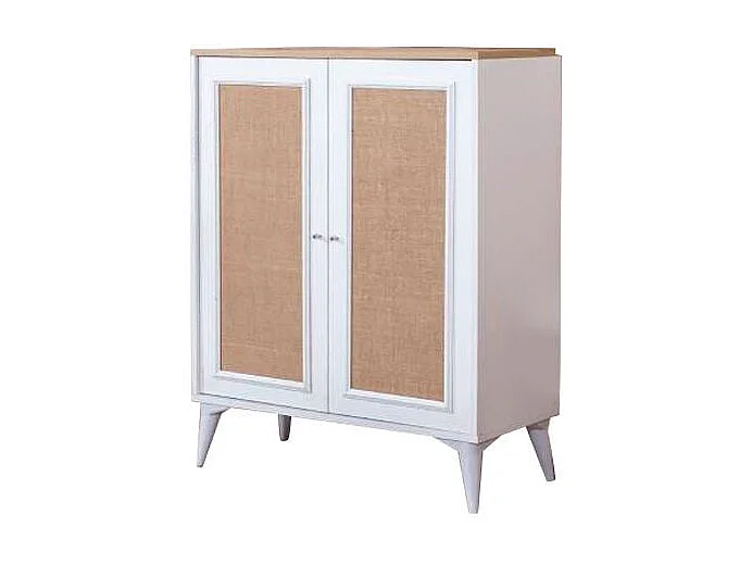 Aparador – 90 cm x 105 cm x 41 cm – Branco e Carvalho – MDF