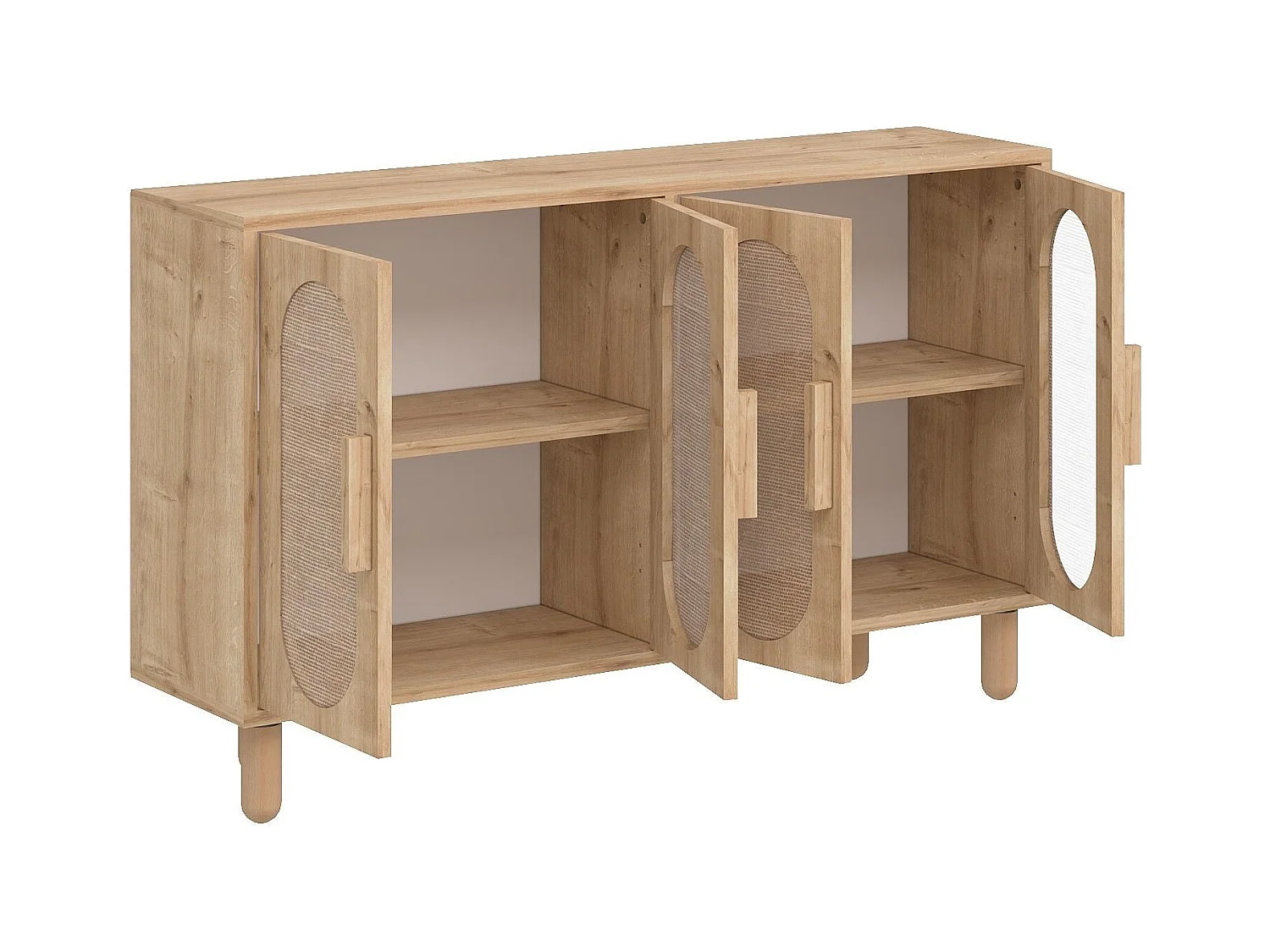Buffet 4 portes tissu en jute VERA