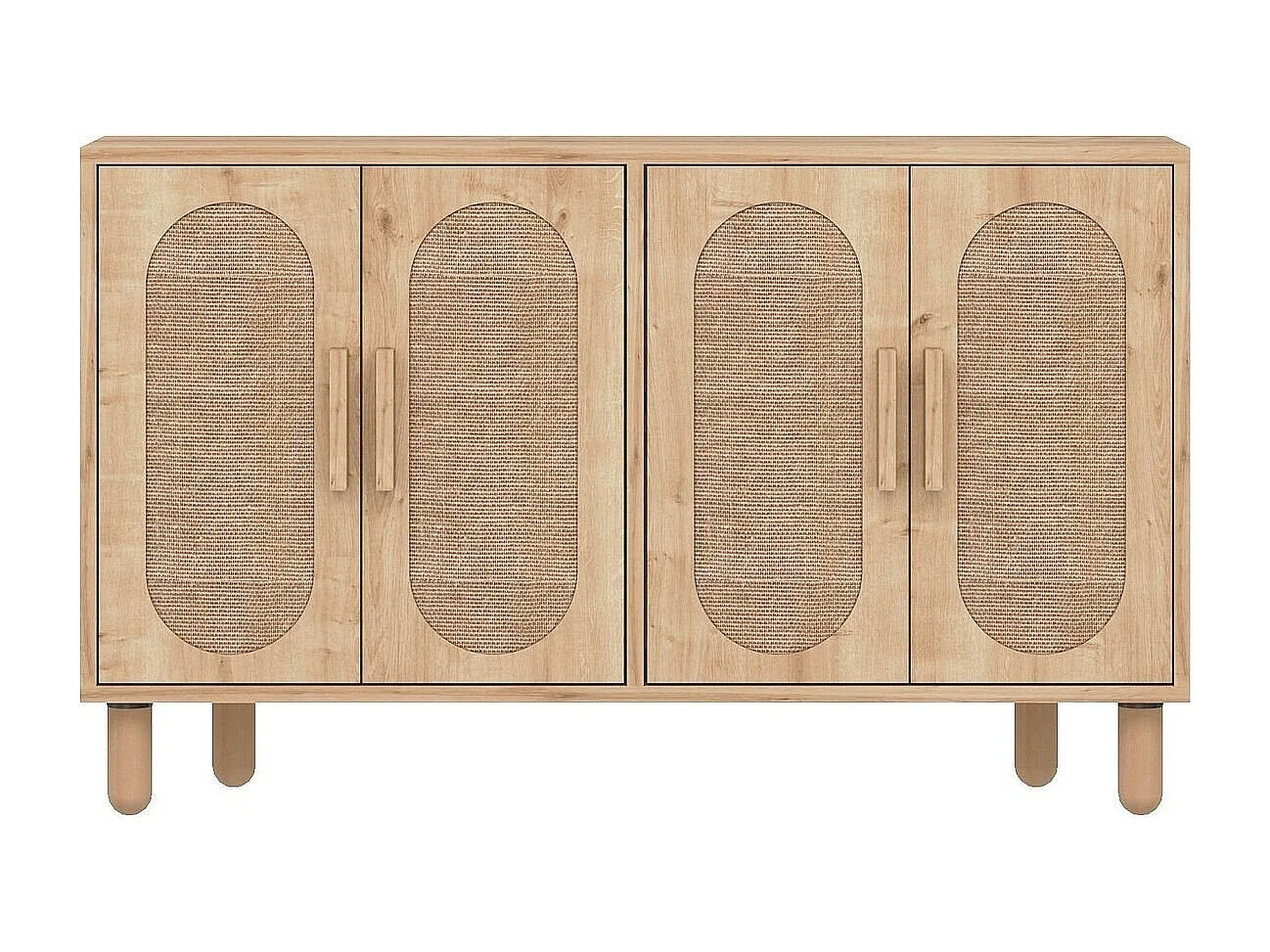 Buffet 4 portes tissu en jute VERA