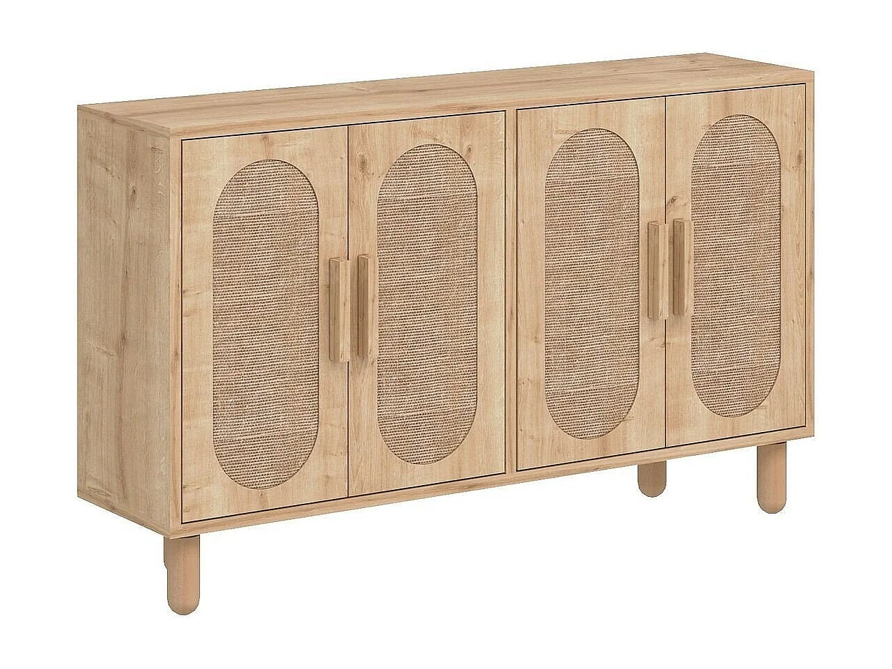 Buffet 4 portes tissu en jute VERA