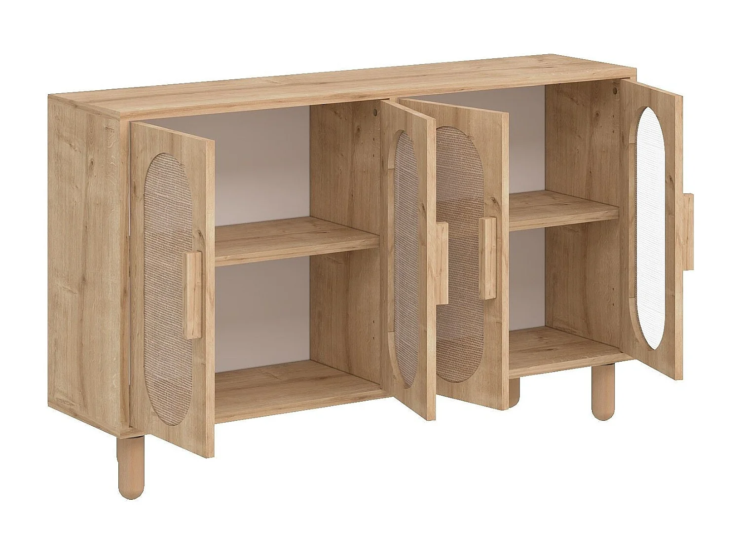 Buffet 4 portes tissu en jute VERA