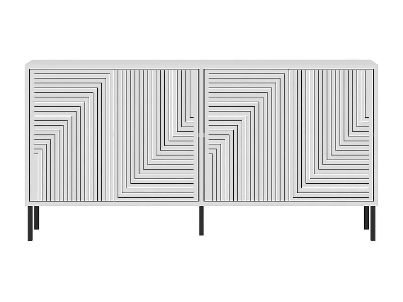 Aparador – 150 cm x 75 cm x 36 cm – Branco – Aglomerado revestido de melamina
