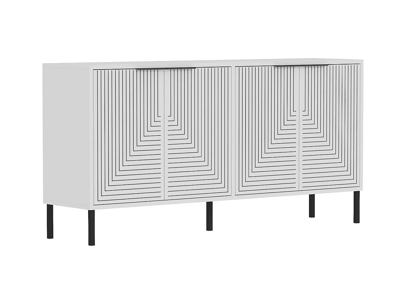 Buffet 4 portes en aggloméré Lurea