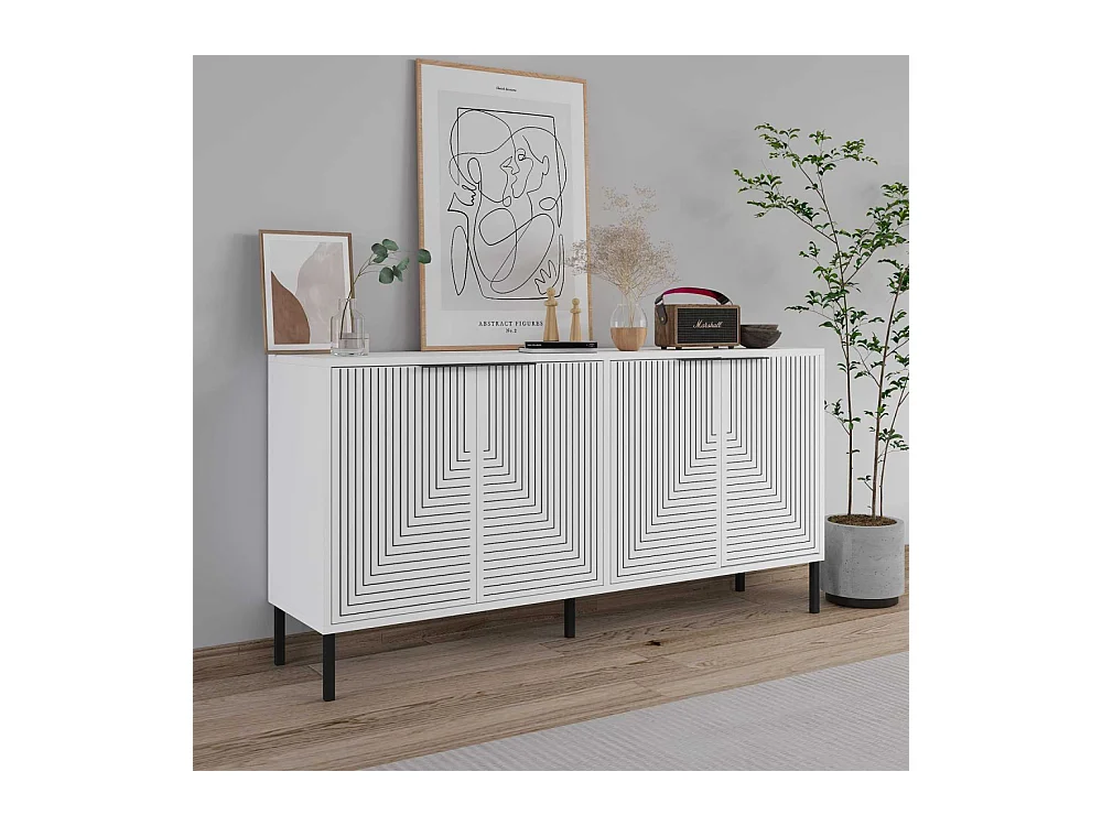 Buffet 4 portes en aggloméré Lurea