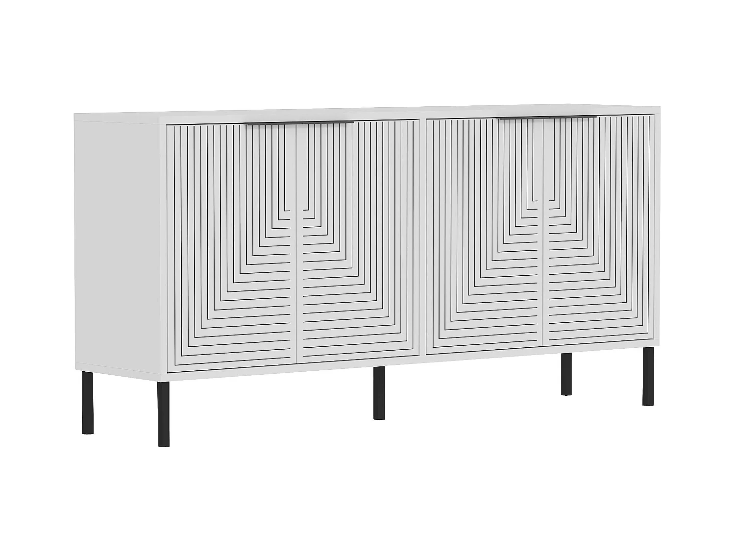 Buffet 4 portes en aggloméré Lurea