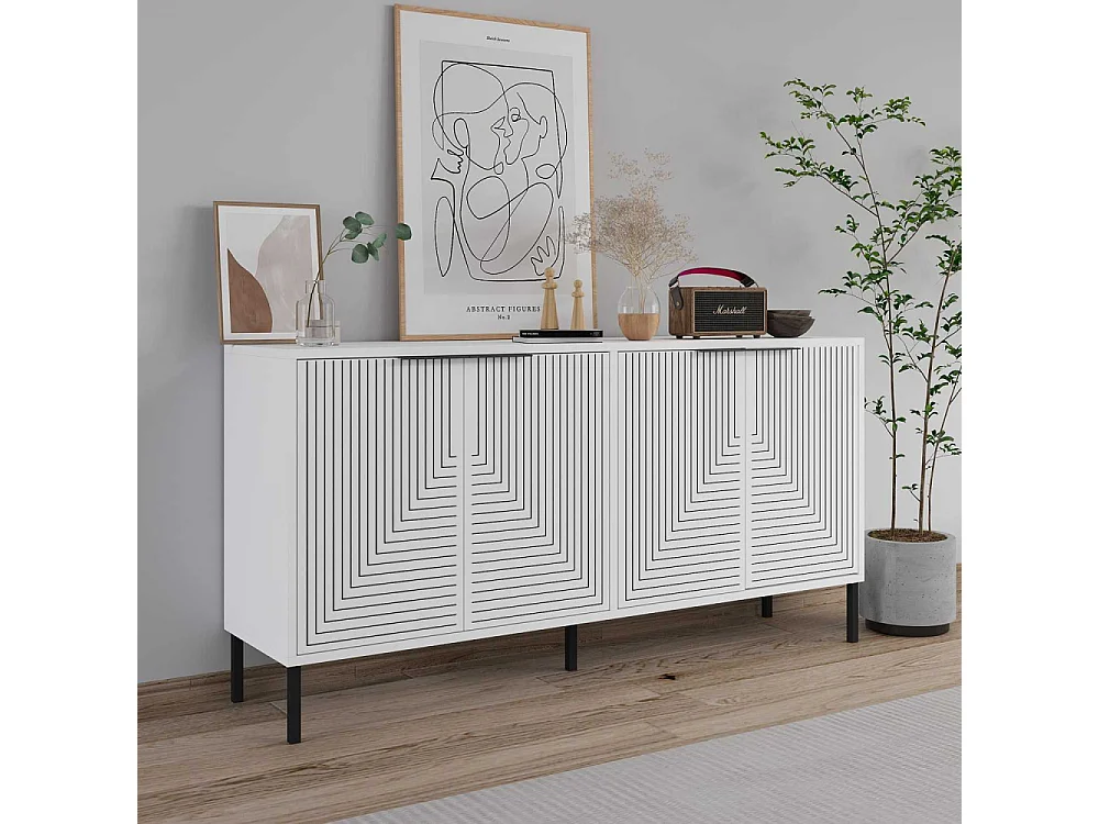 Aparador – 150 cm x 75 cm x 36 cm – Blanco – Aglomerado