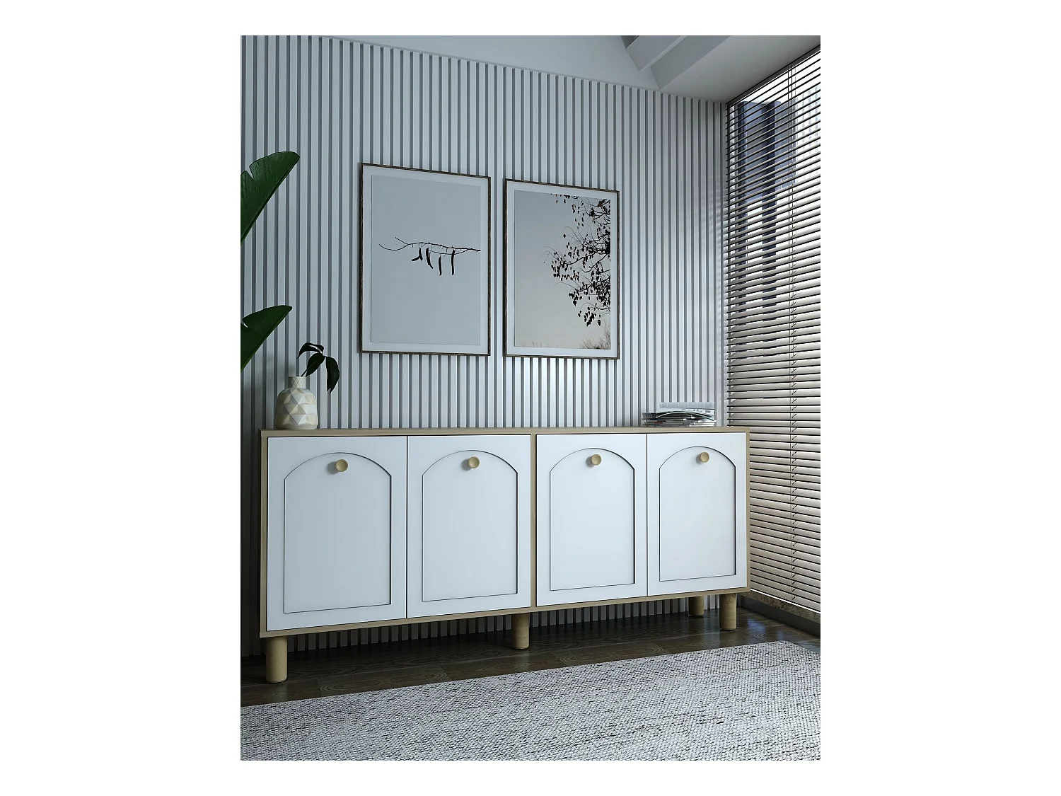 Buffet 4 portes en aggloméré Simple Bohem