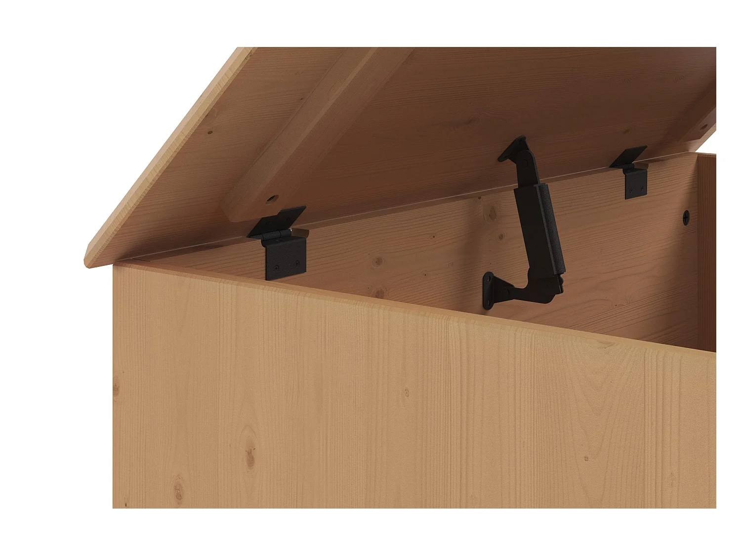 Mille | Coffre avec porte à rabat en nature pin