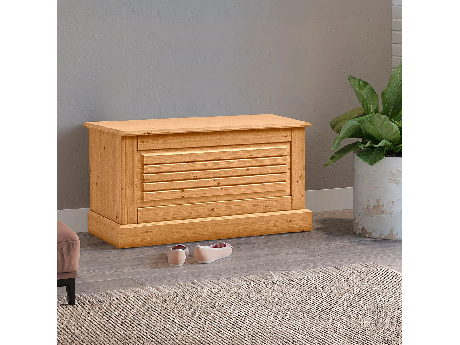 Mille-Boomstam met klepdeur in grenen natuur