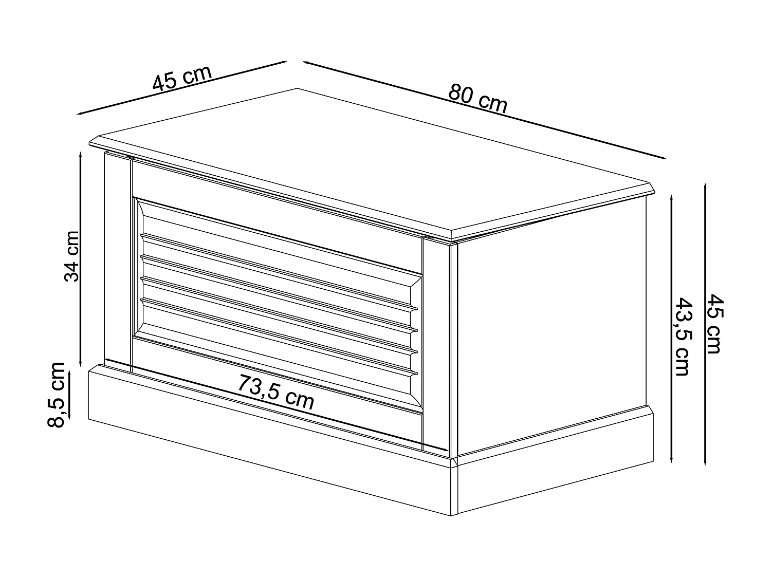 Mille-Boomstam met klepdeur in grenen natuur