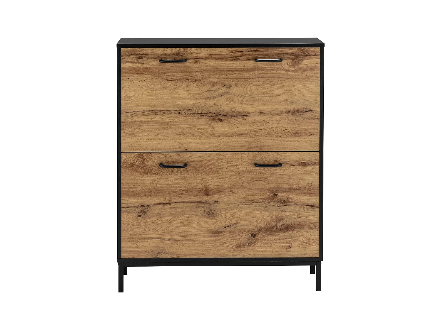 Rocco | Schoenenkist met 2 kleppen in zwarte eikenlook