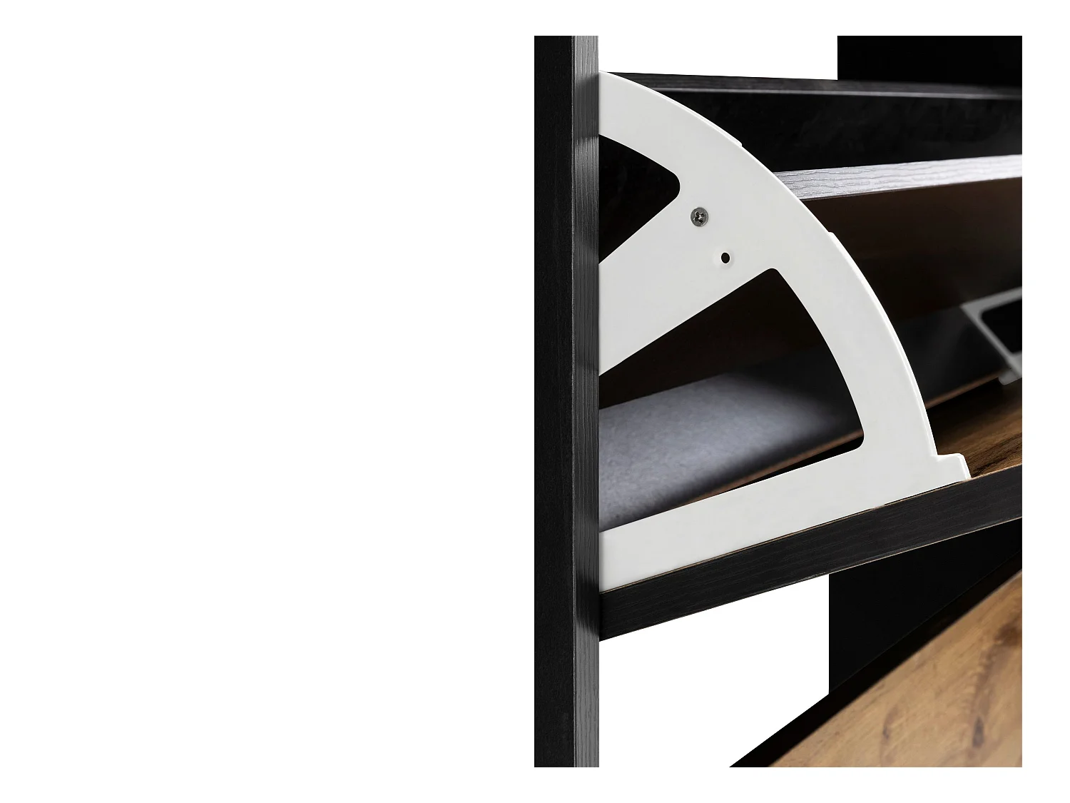 Rocco | Schoenenkist met 2 kleppen in zwarte eikenlook