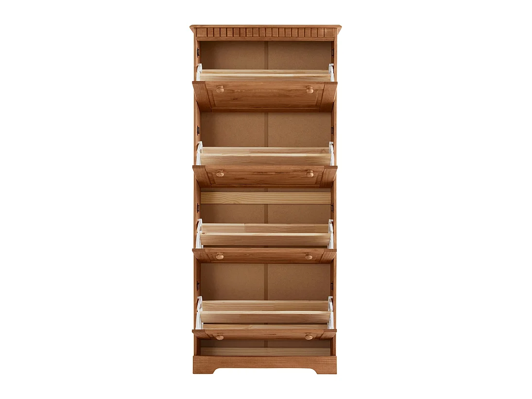 Lisa | Scarpiera con 4 lembi in Pino Marrone