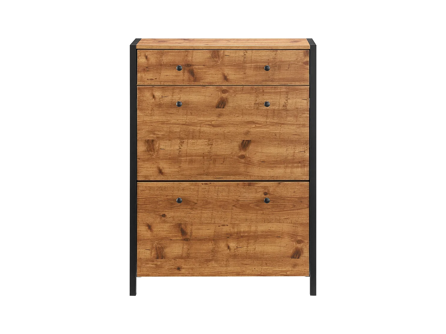 Chris | Schoenenkast met 2 klapdeuren en 1 lade in partical Board Nature