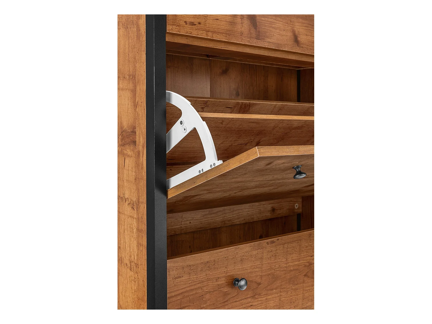 Chris | Schoenenkast met 2 klapdeuren en 1 lade in partical Board Nature