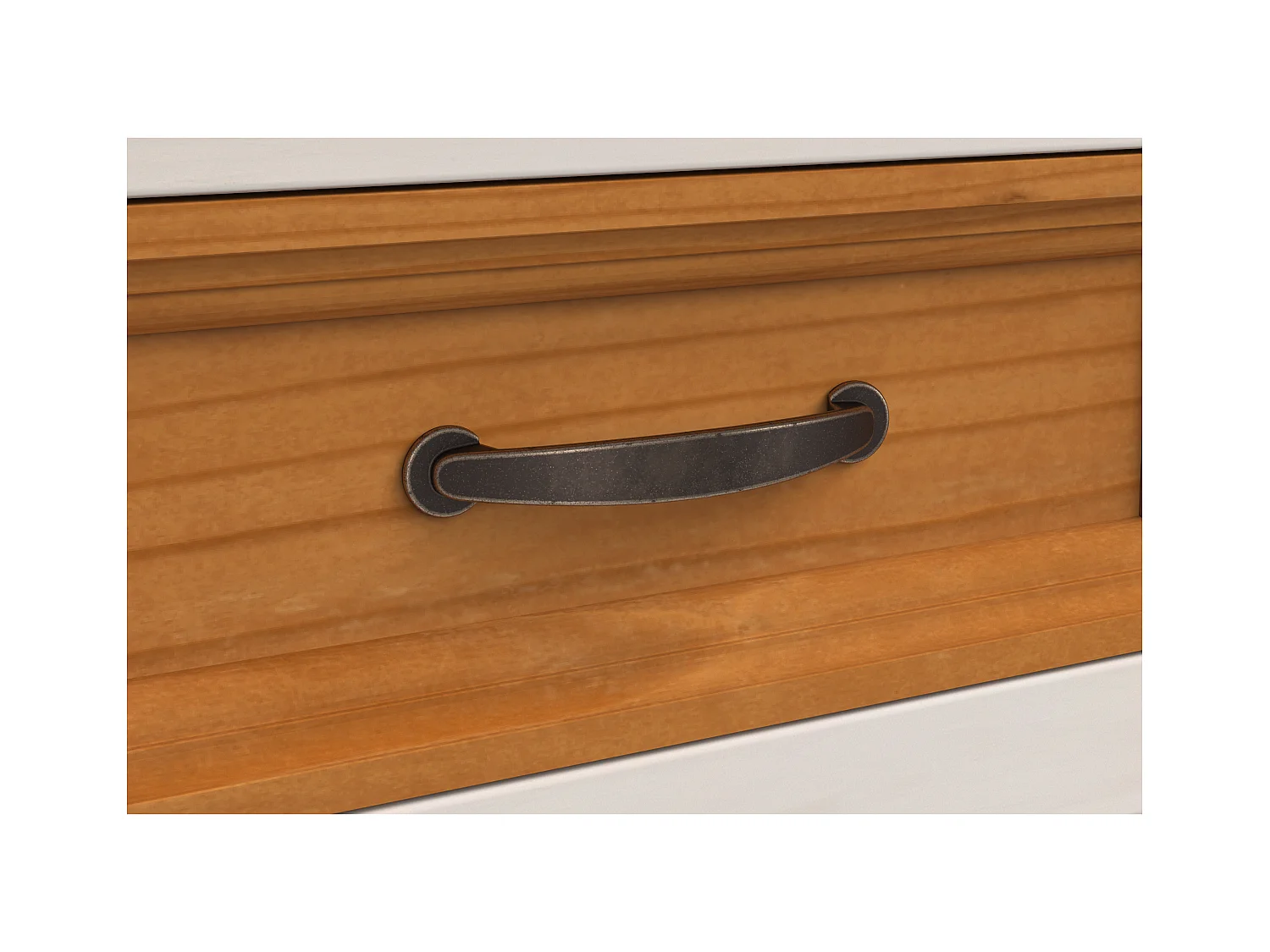 Selma | Schoenenopberger met 2 klepdeuren en 2 lades in grenen wit