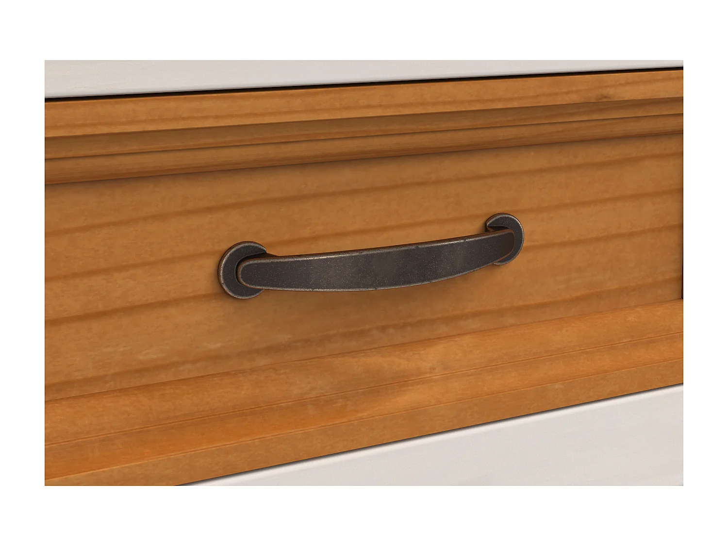 Selma | Rangement à chaussures avec 2 portes à rabat et 2 tiroirs en blanc sapin