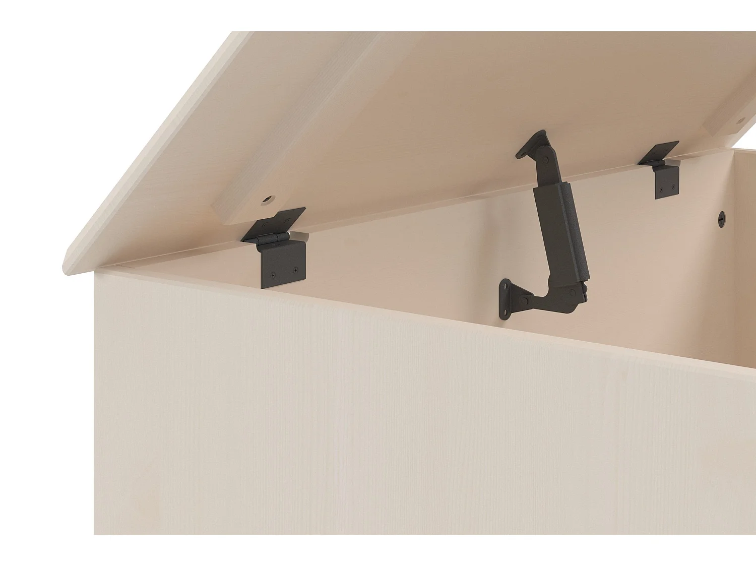 Mille | Malle avec porte à rabat en blanc sapin