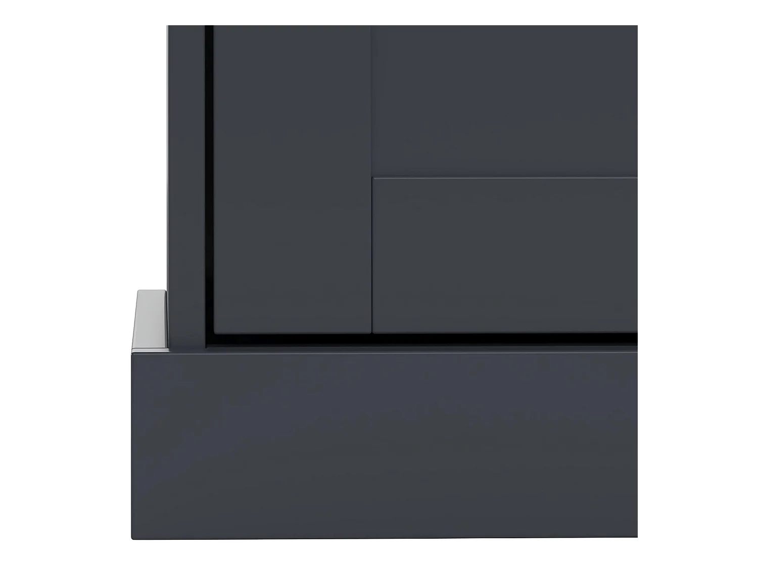 Motala | Schoenenopberger met 2 klepdeuren, 1 lade in grenen antraciet