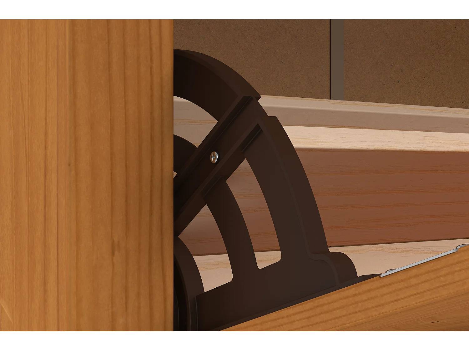 Selma | Rangement pour chaussures avec 2 portes à rabat et 2 tiroirs en pin