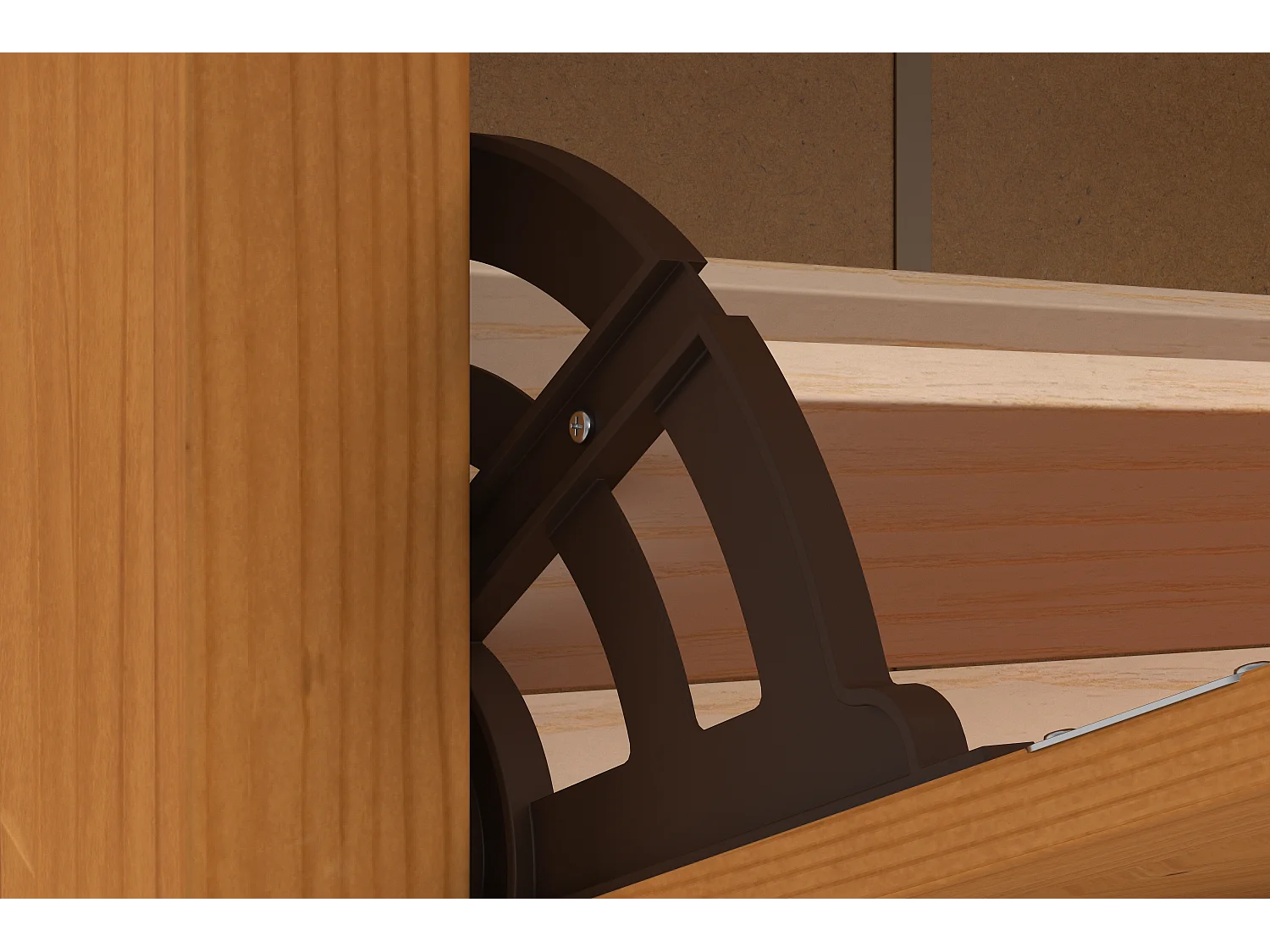 Selma | Rangement pour chaussures avec 2 portes à rabat et 2 tiroirs en pin