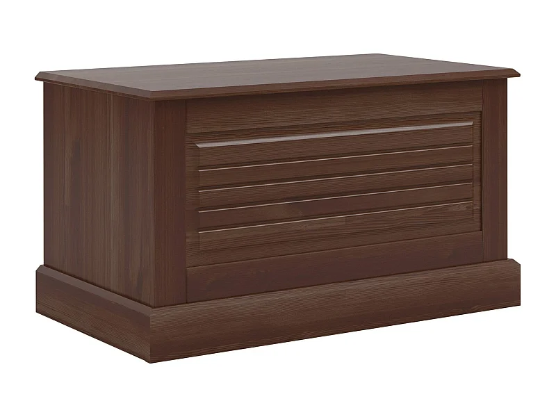 Mille | Malle avec porte à rabat en blanc sapin