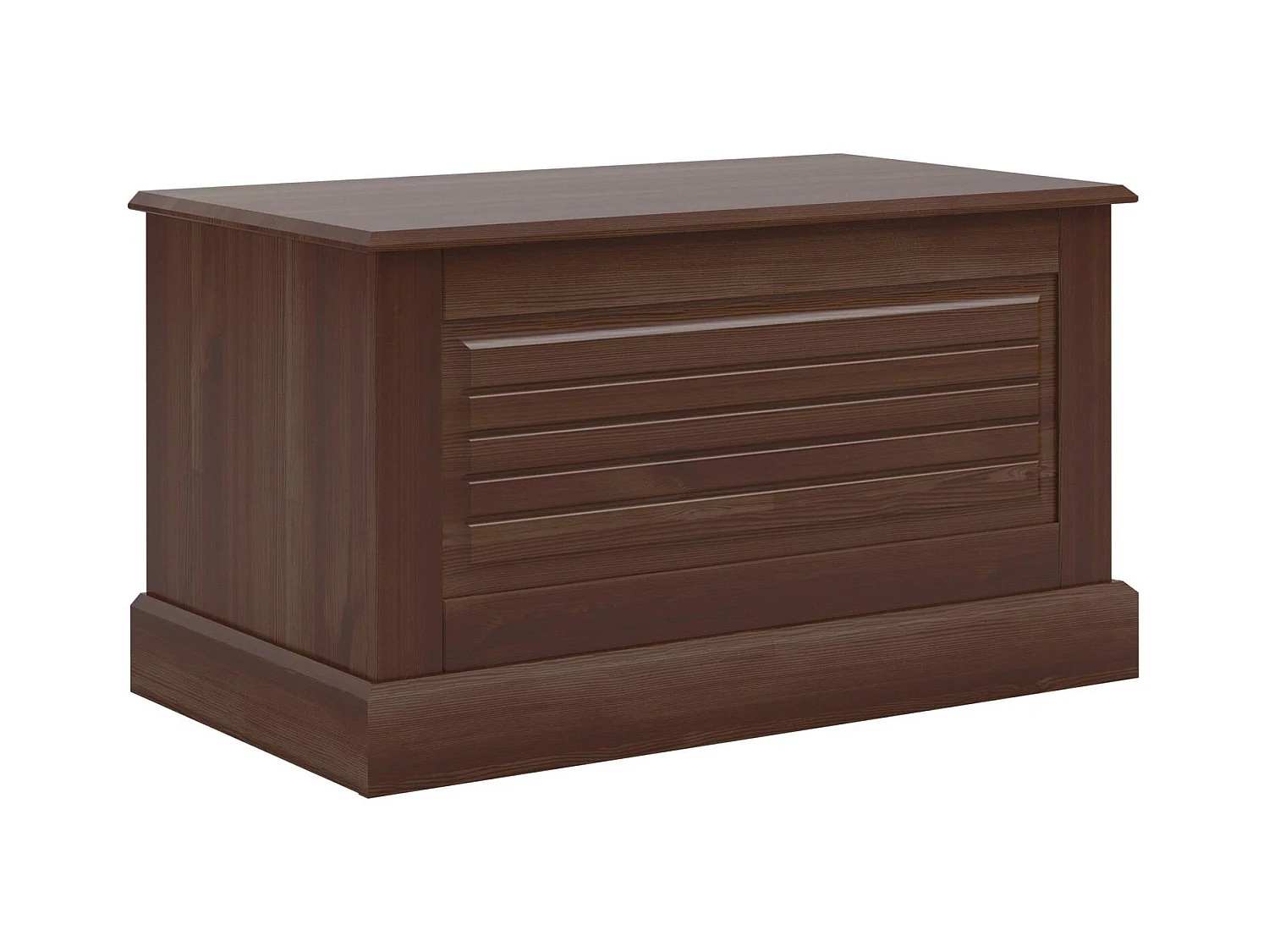 Mille | Malle avec porte à rabat en blanc sapin