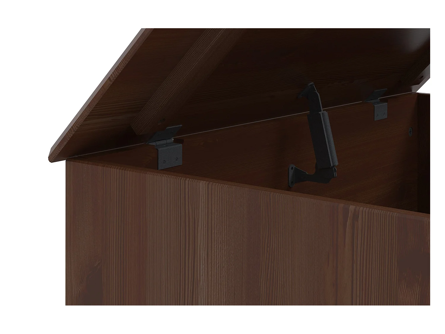 Mille | Malle avec porte à rabat en blanc sapin