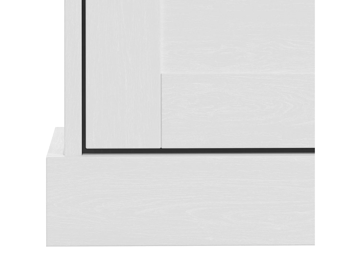 Motala | Coffre à chaussures avec 2 portes battantes et 1 tiroir en blancRangement pour chaussures avec 2 portes à rabat et 1 tiroir en blanc sapin