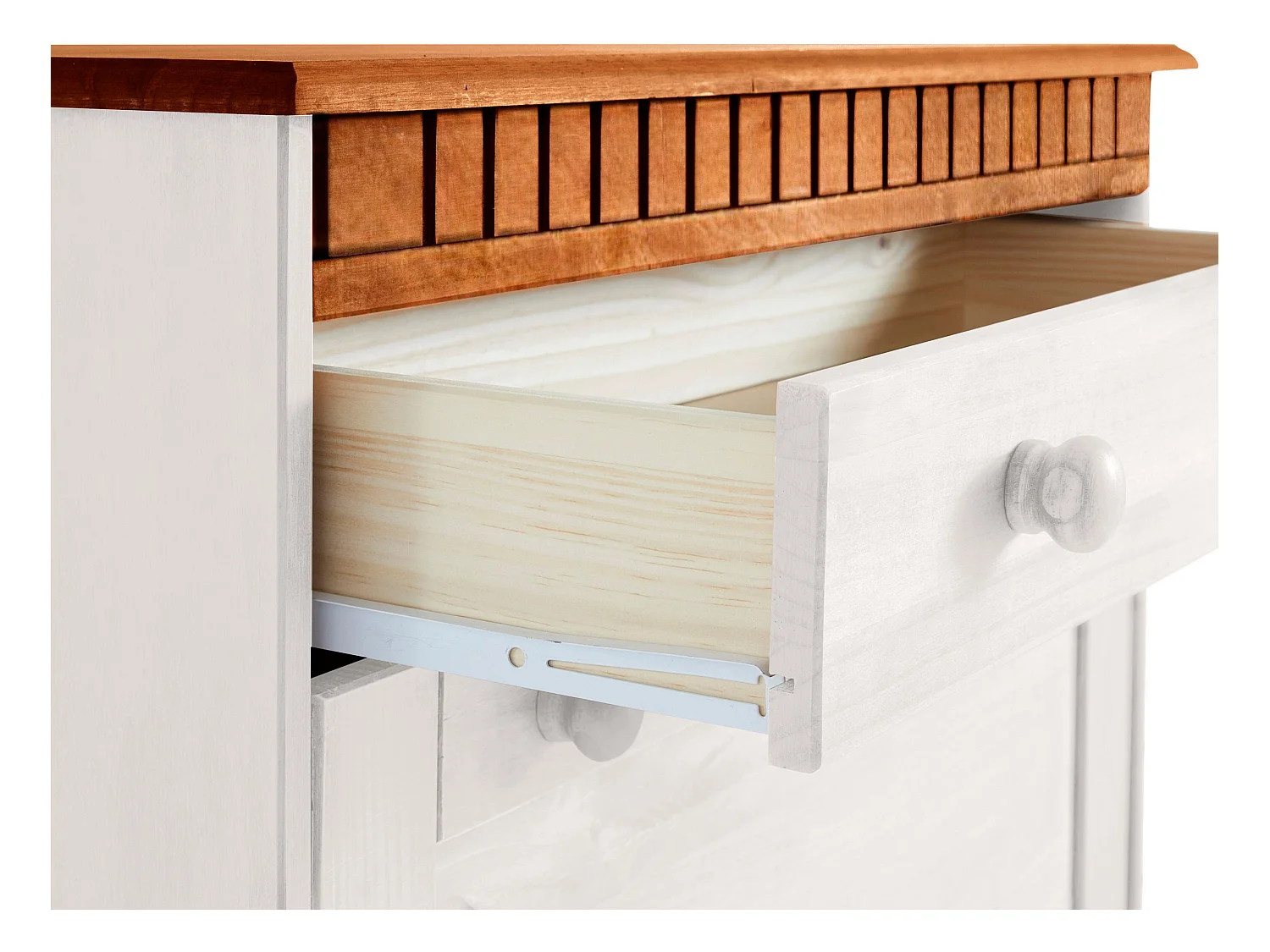 Lisa | Coffre à chaussures avec 2 rabats 1 tiroir Blanc