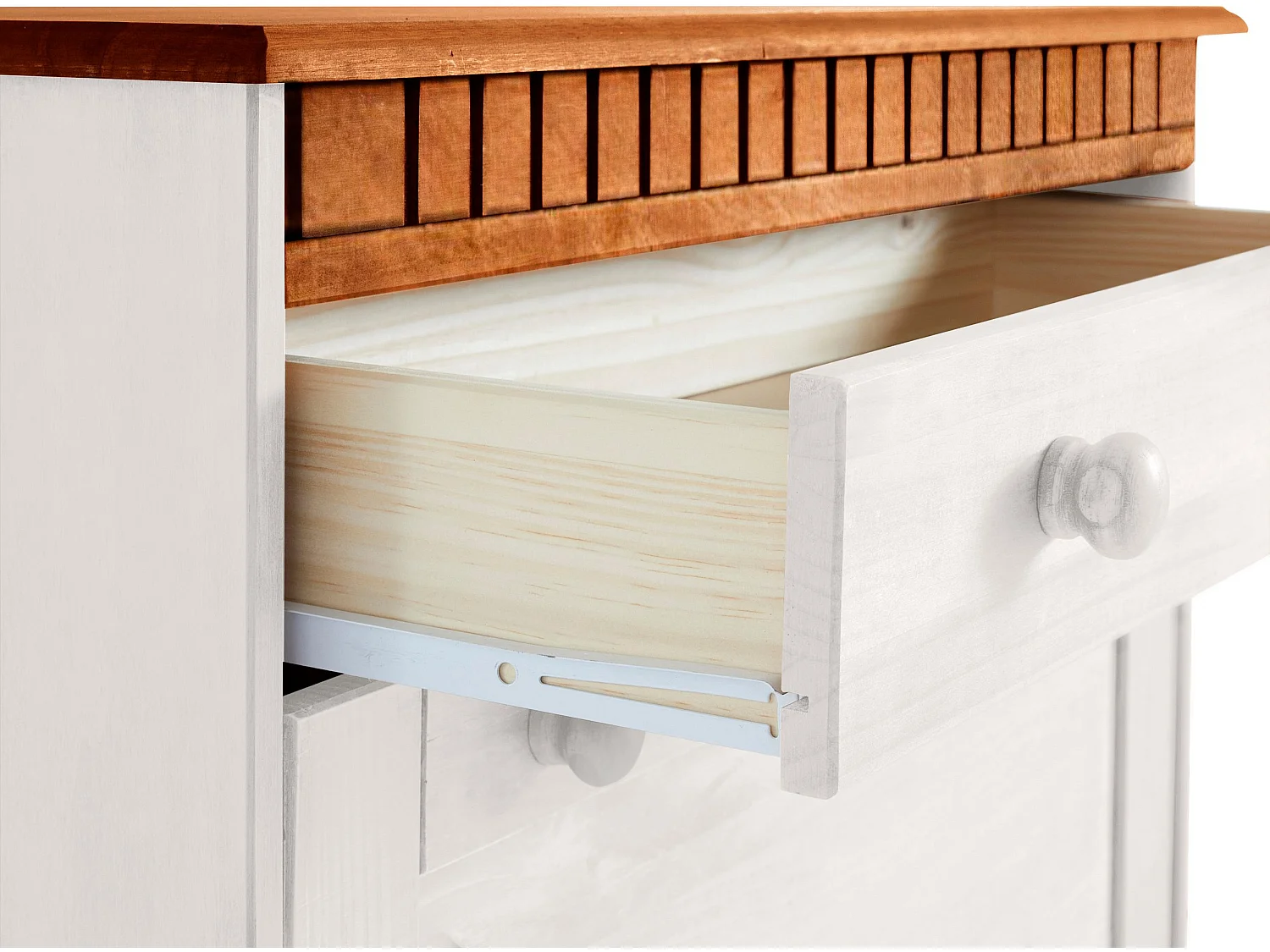 Lisa | Coffre à chaussures avec 2 rabats 1 tiroir Blanc