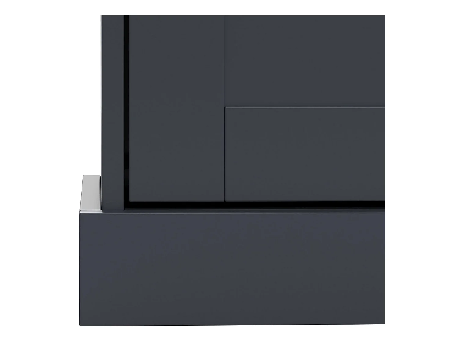 Motala | Schoenenopberger met 3 klepdeuren in houtlook antraciet