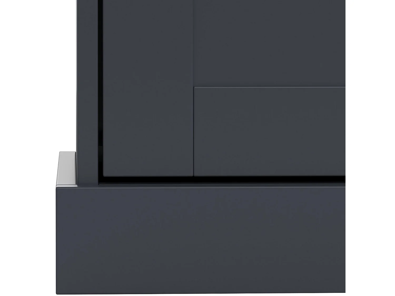 Motala | Scarpiera con 3 ante a ribalta in legno effetto antracite