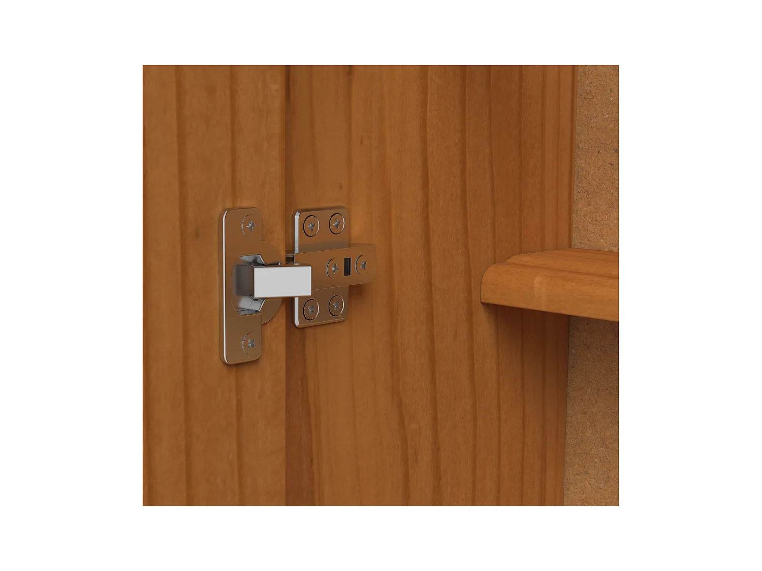 Selma | Rangement pour chaussures avec 1 porte miroir en pin